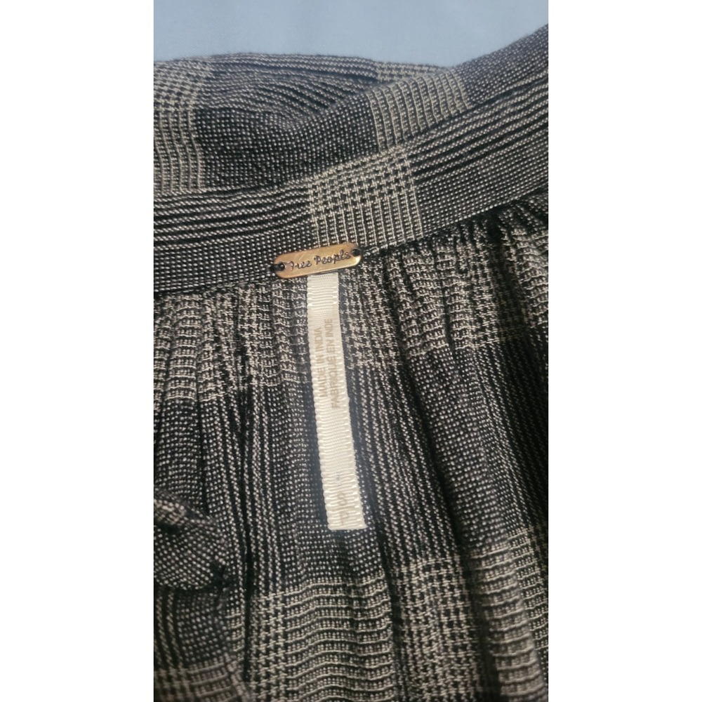 Free People Plaid Shirt Button down W/Pockets Oversized Size Small - Picture 5 of 8
